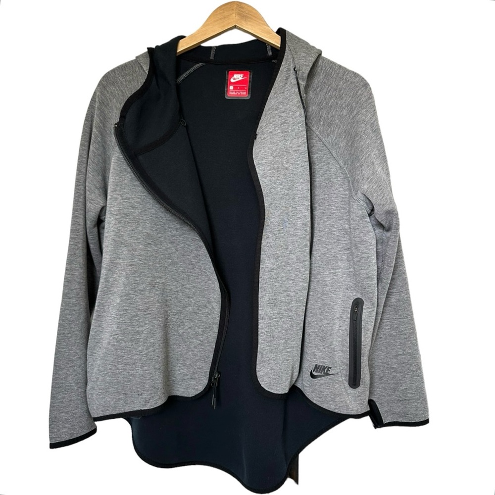 Nike Sportswear Tech Fleece Women's Full Zip Cape Hoodie Carbon Heath Size Large - Picture 10 of 16